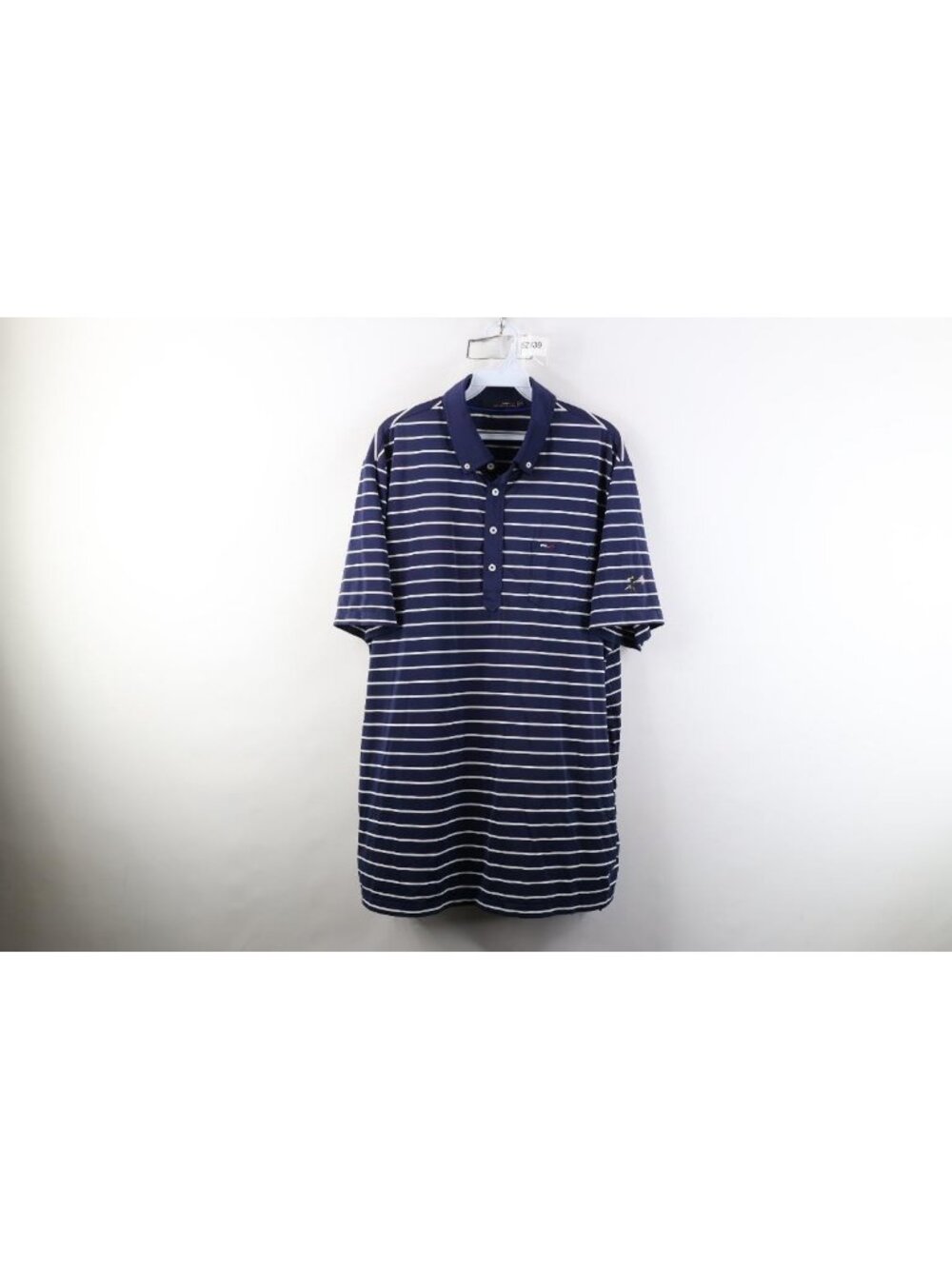 Ralph Lauren RLX Mens XL Stanwich Country Club Striped Knit Golf Polo Shirt Blue